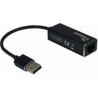 Inter-Tech ARGUS IT-810 USB 3.0 RJ-45 Zwart kabeladapter/verloopstukje