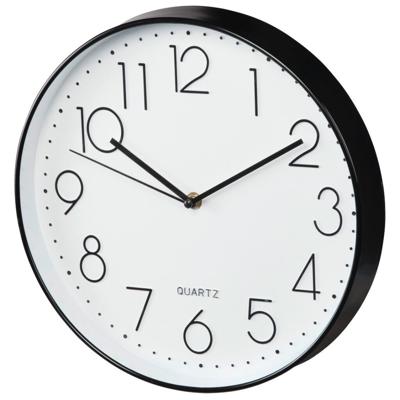 Hama wandklok elegance ø 30 cm geluidsarm zwart/wit