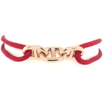 Slate SLA0008 Armband Hermes satijn-geelgoud rood
