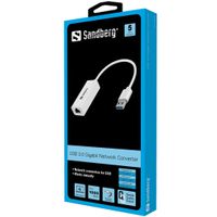 Sandberg USB 3.0 / Gigabit Ethernet-netwerkadapter - Wit - thumbnail