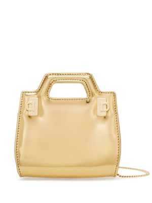 Ferragamo mini sac Wanda à fini métallisé - Or