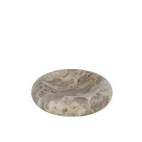 J-Line kom Rond Laag Marmer - steen - beige - large