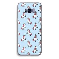 Eenhoorns overal: Samsung Galaxy S8 Plus Transparant Hoesje