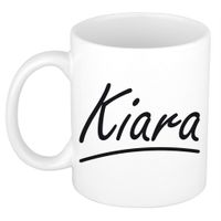Naam cadeau mok / beker Kiara met sierlijke letters 300 ml Naam cadeau mok / beker Kiara met sierlijke letters 300 ml