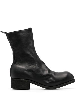Guidi bottines 50 mm à fermeture zippée - Noir