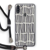 Moroccan stripes: Samsung Galaxy A11 Transparant Hoesje met koord