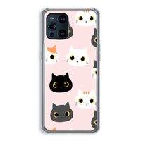 Katten: Oppo Find X3 Transparant Hoesje