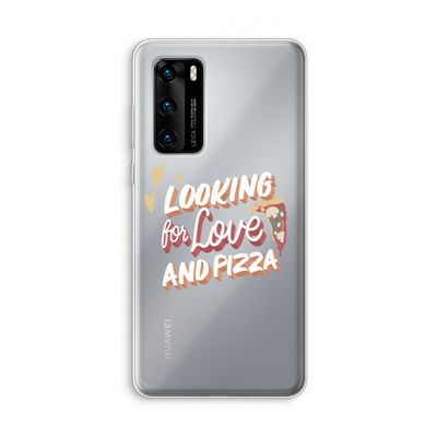 Pizza is the answer: Huawei P40 Transparant Hoesje