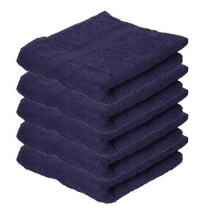 Towelcity Luxe badhanddoek - 5x - navy - 50 x 90 cm - 550 grams - Badkamer textiel - Katoen