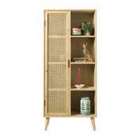 Kast Java met deurtje en vakken - bruin - 160x70x33.5 cm Kast Java met deurtje en vakken - bruin - 160x70x33.5 cm