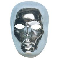 Zilveren carnaval verkleed gezichtsmasker   - - thumbnail