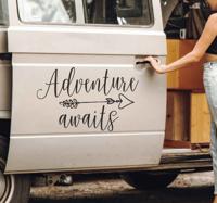 Autosticker Adventure awaits kalligrafie