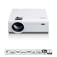 Lenco LCD Projector met hoge resolutie, ondersteunt Full HD 1080P inhoud Wit - LPJ-280WH Lenco LCD Projector met hoge resolutie, ondersteunt Full HD 1080P inhoud Wit - LPJ-280WH