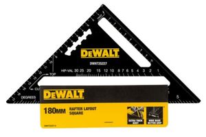 DeWalt Accessoires DWHT25227-0 Bouwdriehoek | Speed Square | 180 mm | Metrisch - DWHT25227-0