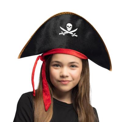 Piratenhoed kinderen - zwart - piraten - verkleden - carnaval