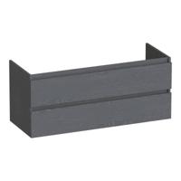 Brauer Joy - Onderkast - 120 cm - met 2 Softclose Lades Greeploos en 2 Sifon Uitsparingen - Timber Grey