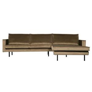 BePureHome Rodeo Chaise Longue Rechts - Velvet - Taupe