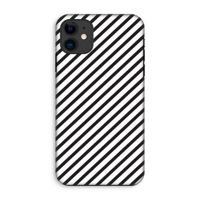 Strepen zwart-wit: iPhone 11 Tough Case