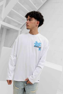 Croyez Botanique Longsleeve Heren Wit/Blauw - Maat M - Kleur: WitBlauw | Soccerfanshop