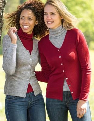 Cardigan - Vest Zijde Wol Engel Natur Kleur Navy blauw Maat 38/40 - Medium