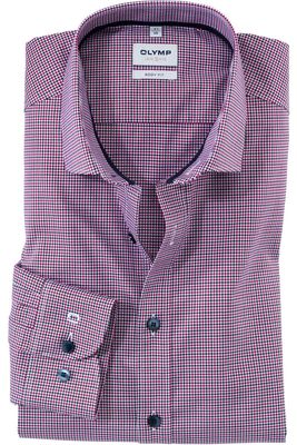 OLYMP Level Five Body Fit Overhemd ML6 (vanaf 68 CM) rood/navy
