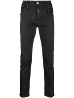 Philipp Plein jean skinny à patch tête de mort - Noir - thumbnail