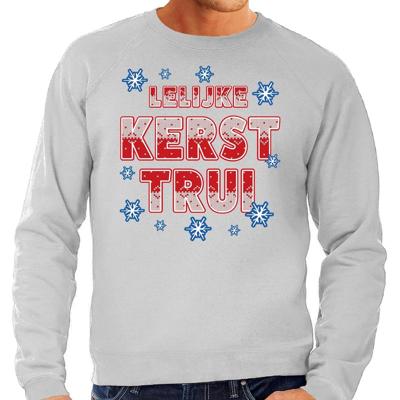 Foute Kersttrui sweater - Lelijke Kerst trui - grijs - voor heren - kerstkleding / kerst outfit Foute Kersttrui sweater - Lelijke Kerst trui - grijs - voor heren - kerstkleding / kerst outfit