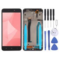 LCD-scherm en digitizer volledige assemblage met frame voor Xiaomi Redmi 4X (zwart)