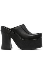 Eckhaus Latta mules plateforme à bout carré 135 mm - Noir - thumbnail