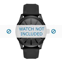 Horlogeband Diesel DZ1807 Rubber Zwart 24mm - thumbnail