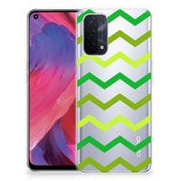 OPPO A93 5G TPU bumper Zigzag Groen