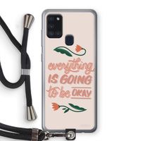 Optimistic flower girl: Samsung Galaxy A21s Transparant Hoesje met koord