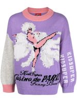 KidSuper Funny Business intarsia-knit wool jumper - Violet - thumbnail