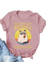 Funny Cat Graphic Tee - thumbnail