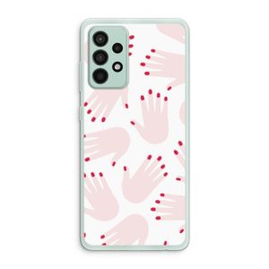 Hands pink: Samsung Galaxy A52s 5G Transparant Hoesje