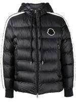 Moncler veste matelassée à rayures - Noir