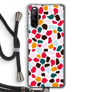 Colored Giraffe: Sony Sony Xperia 10 III Transparant Hoesje met koord