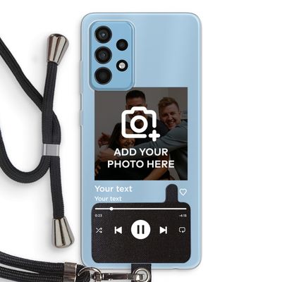 Music Player: Samsung Galaxy A52 Transparant Hoesje met koord