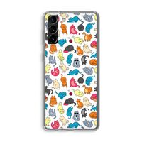 Kleurrijke katten: Samsung Galaxy S21 Plus Transparant Hoesje