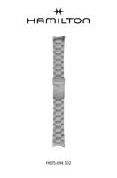Horlogeband Hamilton H695694102. H0016943951101 Staal 20mm