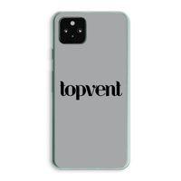 Topvent Grijs Zwart: Google Pixel 5a 5G Transparant Hoesje Topvent Grijs Zwart: Google Pixel 5a 5G Transparant Hoesje