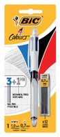 Balpen Bic 3kleuren met vulpotlood HB 0.7mm blister