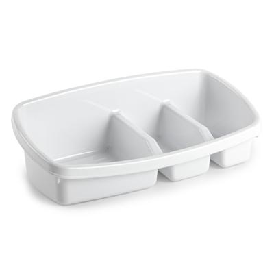 Plasticforte Spons houder - 26x14 cm - wit - doekjes organizer