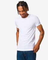 HEMA Heren T-shirt Slim Fit O-hals Wit (wit)