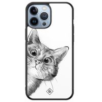 iPhone 13 Pro Max glazen hardcase - Peekaboo iPhone 13 Pro Max glazen hardcase - Peekaboo