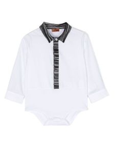 Missoni Kids body rayé à lien de resserrage - Blanc