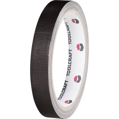 TOOLCRAFT HEB15L10SC HEB15L10SC Textieltape HEB15L10SC Zwart (l x b) 10 m x 15 mm 1 stuk(s)