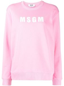 MSGM sweat à logo imprimé - Rose