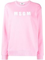 MSGM sweat à logo imprimé - Rose