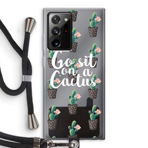Cactus quote: Samsung Galaxy Note 20 Ultra / Note 20 Ultra 5G Transparant Hoesje met koord